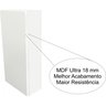 Gabinete Para Banheiro Armario Com Porta Branco Mdf Naval - 3