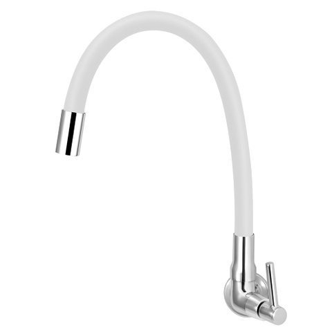 Torneira para Cozinha de Parede Tubo Gourmet Colorido 1/4v.:branco
