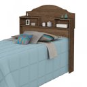 Ver imagem 3 de Cabeceira para Cama Box Solteiro 2 Nichos Evelyn Marrom