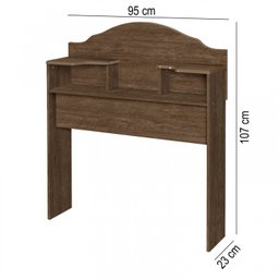 Cabeceira para Cama Box Solteiro 2 Nichos Evelyn  - 4