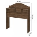Ver imagem 4 de Cabeceira para Cama Box Solteiro 2 Nichos Evelyn Marrom