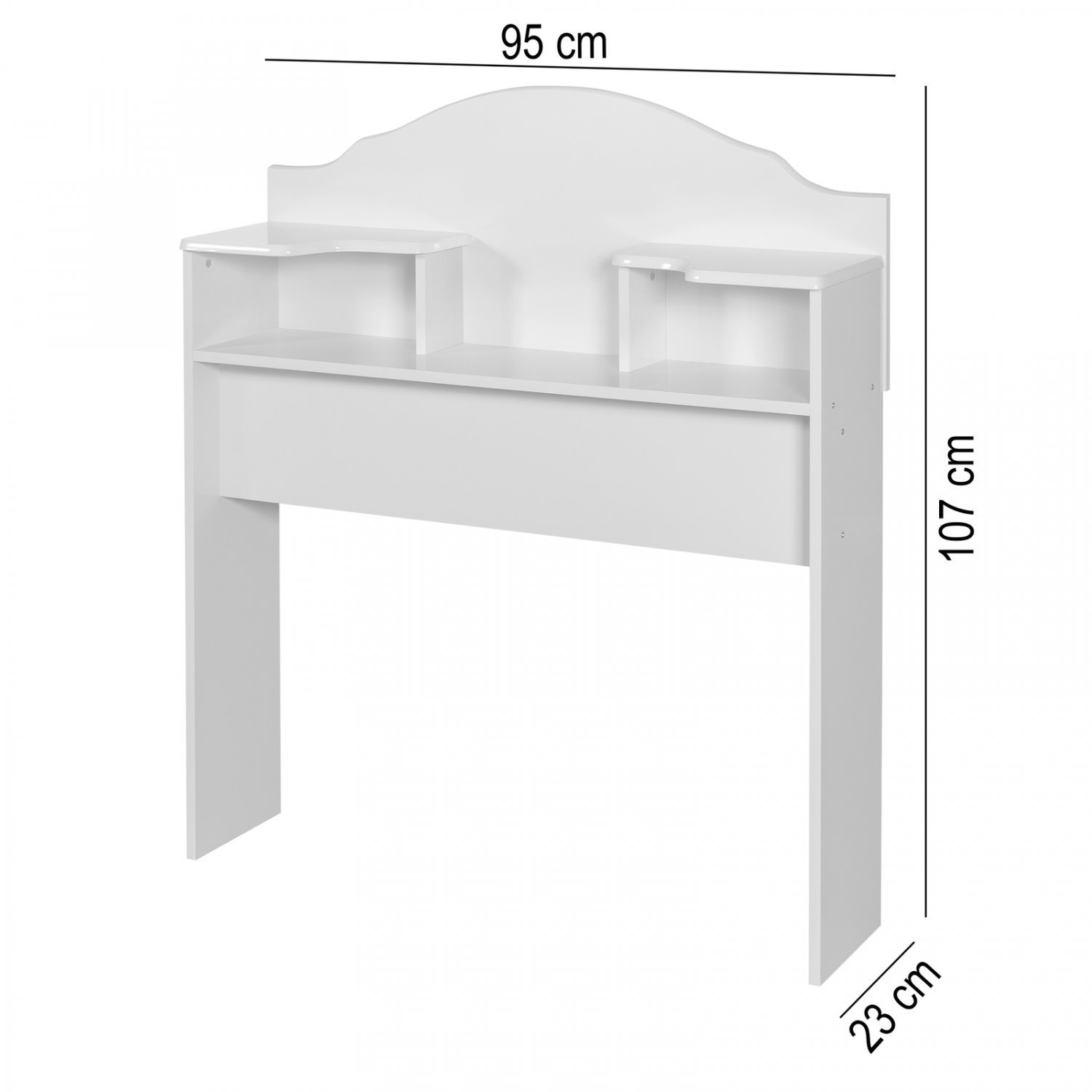 Cabeceira para Cama Box Solteiro 2 Nichos Evelyn  - 4