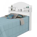 Ver imagem 3 de Cabeceira para Cama Box Solteiro 2 Nichos Evelyn Branco