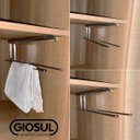 Ver imagem 2 de Suporte Porta Panos de Prato Duplo Superior com Corrediças Deslizantes Aço Cromado Giosul