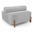 Ver imagem 6 de Sofá Ilha Orgânico Living Closet Evo 125cm 02 Lugares Veludo Cinza Claro - Desk Design Cinza Claro