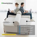 Ver imagem 3 de Sofá Ilha Orgânico Living Closet Evo 125cm 02 Lugares Veludo Cinza Claro - Desk Design Cinza Claro