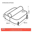 Ver imagem 4 de Sofá Ilha Orgânico Living Closet Evo 125cm 02 Lugares Veludo Cinza Claro - Desk Design Cinza Claro