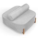 Ver mais imagens de Sofá Ilha Orgânico Living Closet Evo 125cm 02 Lugares Veludo Cinza Claro - Desk Design Cinza Claro