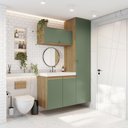 Ver imagem 1 de Conjunto para Banheiro Kappesberg Celeste 3 Peças Nogueira/verde 130cm