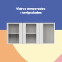 Ver imagem 6 de Armário Aéreo de Cozinha 3 Portas de Vidro 105cm Topazio Telasul