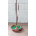 Ver imagem 3 de Incensário de Cerâmica Peruano Verde 11 Cm para 3 Incenso