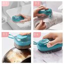 Ver imagem 4 de Escova Dispenser Limpeza Multifuncional 3 em 1 Reutilizavel Limpa Lava Esfrega