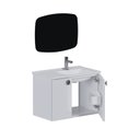 Ver imagem 4 de Conjunto para Banheiro Aço Gabinete com Espelho Tarumã Branco