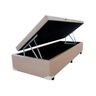 Cama Box Baú Solteiro Colchão Molas Bonnel + Box Sintético Bege 69x88x188 - 10