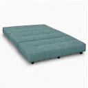 Ver imagem 2 de Puff Cama Dobravel 130cm Casal com Rodízios e Almofadas Cor: Suede Verde Petróleo