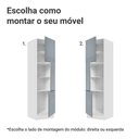 Ver imagem 4 de Paneleiro 60 Cm 3 Portas Branco/cinza Lux Madesa Branco/cinza