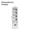 Ver imagem 2 de Paneleiro 60 Cm 3 Portas Branco/cinza Lux Madesa Branco/cinza