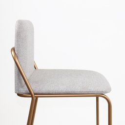 Banqueta Decorativa Santorini para Bar e Bistrô Base Dourada - 7