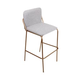 Banqueta Decorativa Santorini para Bar e Bistrô Base Dourada - 1