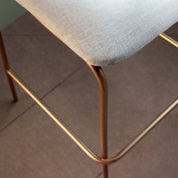 Banqueta Decorativa Santorini para Bar e Bistrô Base Dourada - 4