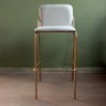 Banqueta Decorativa Santorini para Bar e Bistrô Base Dourada - 2
