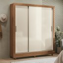 Ver imagem 1 de Guarda-Roupa com 3 Portas de Correr França Off White/Jequitibá