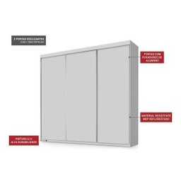 Guarda-Roupa Casal 3 Portas e 4 Gavetas Gravatá Yescasa - 4 Guarda-Roupa Casal 3 Portas e 4 Gavetas Gravatá Yescasa - 4