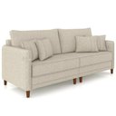 Ver imagem 2 de Sofá 3 Lugares Living 212cm Pé Madeira Zoe Linho Cru Z08 - Mpozenato