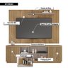Rack com Painel Tv até 70 Polegadas Falcon Marrom Caemmun - 5