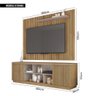Rack com Painel Tv até 70 Polegadas Falcon Marrom Caemmun - 4