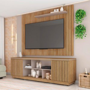 Rack com Painel Tv até 70 Polegadas Falcon Marrom Caemmun