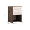Ver imagem 2 de Mesa de Cabeceira Bruna Chocolate/ Off White Saimys