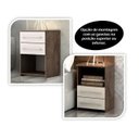Ver imagem 3 de Mesa de Cabeceira Bruna Chocolate/ Off White Saimys