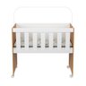 Mini Berço Moisés Trocador com Colchão Multifuncional 5x1 Branco/freijó - 3