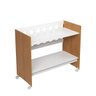 Mini Berço Moisés Trocador com Colchão Multifuncional 5x1 Branco/freijó - 8