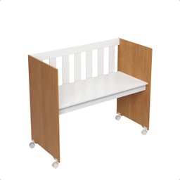 Mini Berço Moisés Trocador com Colchão Multifuncional 5x1 Branco/freijó - 12