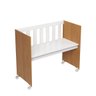 Mini Berço Moisés Trocador com Colchão Multifuncional 5x1 Branco/freijó - 12