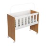 Mini Berço Moisés Trocador com Colchão Multifuncional 5x1 Branco/freijó - 4