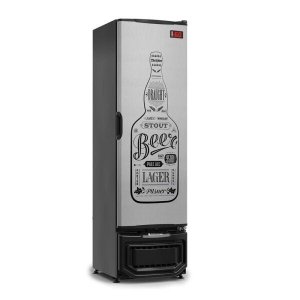 Cervejeira 228 litros Frost Free Porta Cega GCB-23 E GW Gelopar Inox 220v 