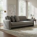 Ver imagem 5 de Sofá 3 Lugares Reclinavel Sala Moderna Vira Cama Moderno:cinza
