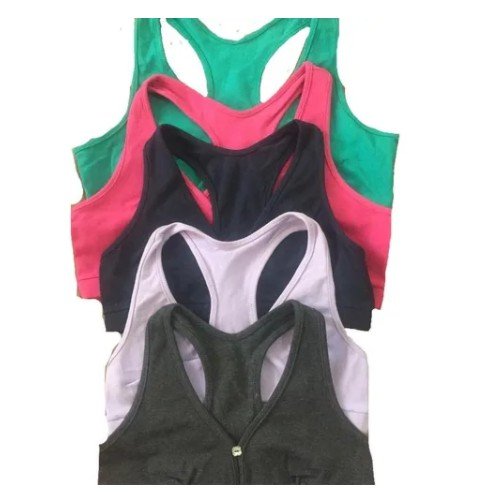 Top academia Feminino Suplex Fitness Treino Sem Bojo Reforçado Cor:Azul Marinho;Tamanho:GG - 1