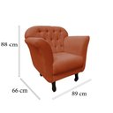 Ver mais imagens de Poltrona Decorativa Dália Veludo Terracota