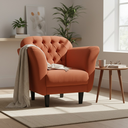 Ver imagem 1 de Poltrona Decorativa Dália Veludo Terracota