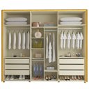 Ver imagem 6 de Guarda Roupa Lumina 6 Portas LED 100% MDF Off White Naturale - Gelius