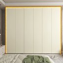 Ver imagem 7 de Guarda Roupa Lumina 6 Portas LED 100% MDF Off White Naturale - Gelius