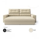 Ver imagem 5 de Sofá com Chaise Hera 3 Lugares Retrátil e Reclinável 170cm Bege Suede