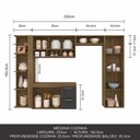 Ver imagem 5 de Armário de Cozinha Suspenso 5 Peças Luisa Boreal/grafit - M. Arapongas Boreal/grafite