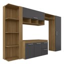 Ver imagem 2 de Armário de Cozinha Suspenso 5 Peças Luisa Boreal/grafit - M. Arapongas Boreal/grafite