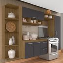 Ver imagem 1 de Armário de Cozinha Suspenso 5 Peças Luisa Boreal/grafit - M. Arapongas Boreal/grafite