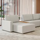 Ver imagem 4 de Sofá Agatha Canto com Chaise Pés em Madeira Design Moderno